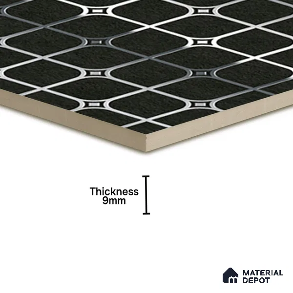 Highlighter Tiles  Tile TL 07252 B Plana 8017 GLM (Silver) 1 ft x 1 ft Ceramic Matte Finish - 9 mm  | 2 mm Spacer is Mandatory (Sample)